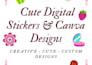 create cute digital stickers and posters for you